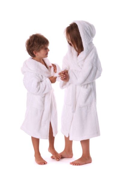 LILLY&JACK extra chlupatý dětský župan s kapucí